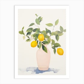 Lemons In A Vase 2 Art Print