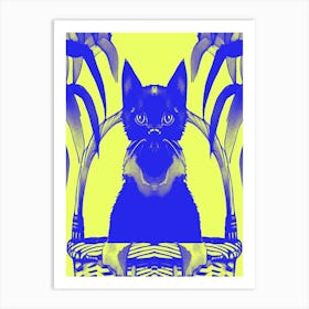 Cats Meow Yellow 2 Art Print