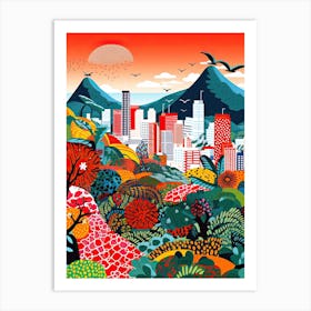 Rio De Janeiro, Illustration In The Style Of Pop Art 4 Art Print