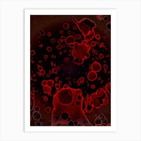 Red Design Texture Spots Art Print