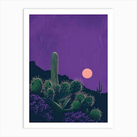 Cactus In The Desert 1 Art Print