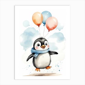 Adorable Chibi Baby Penguin (10) Art Print