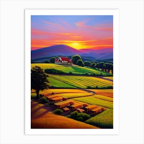 Sunset In The Countryside 36 Art Print