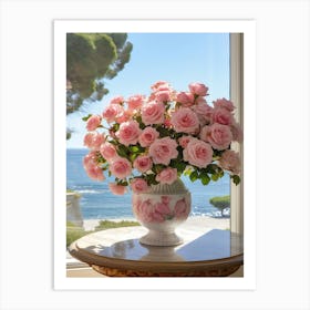 Rose Garden Glory: Floral Vase Wall Décor Art Print