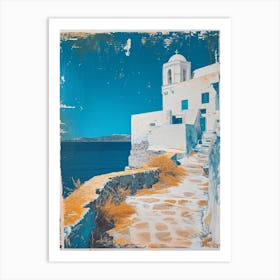 Mykonos Retro Polaroid Style 4 Art Print