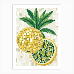 Mosaic Pineapple 3 Art Print