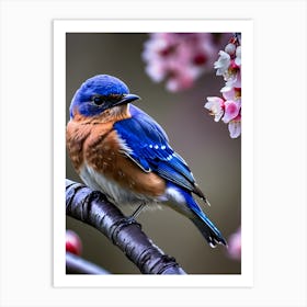 Eastern Bluebird-Reimagined 9 Art Print