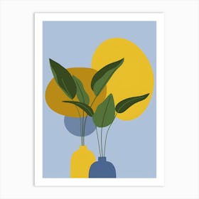 Two Vases With Plants 1 Art Print