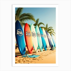 Surfboards On The Beach 4 Art Print