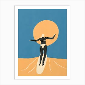 Surfer In The Sun Art Print