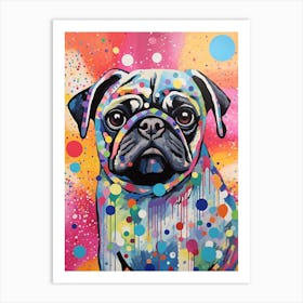 Pug Pop Art Paint Inspired 3 Art Print