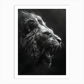 Lion Roaring 1 Art Print