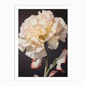 Carnation 7 Flower Painting Art Print