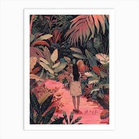 In The Garden Pink 3 Art Print