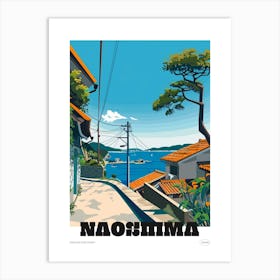 Naoshima Japan Colourful Travel Poster Art Print