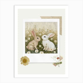 Scrapbook Bunnies Fairycore Painting 5 Art Print