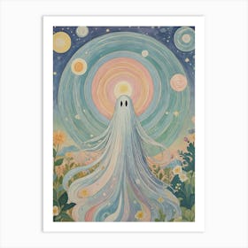 Pastel Ghost In The Garden Art Print