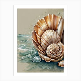 Sea Shell Canvas Print Art Print