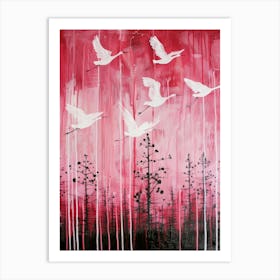 Cranes In Flight 12 Art Print