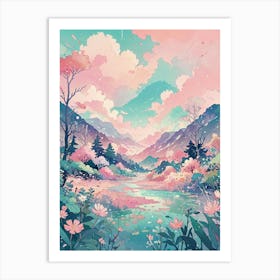 Pink Clouds In The Sky Art Print