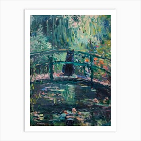 Cat On Bridge 2 Art Print