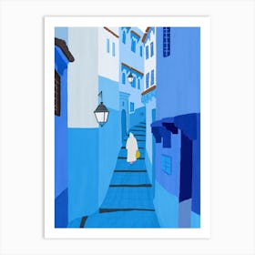 Blue Chefchaouen Morocco Art Print