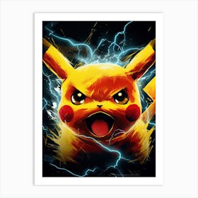 Pokemon Pikachu 7 Art Print