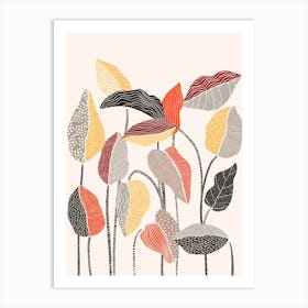 Happy Leaves Art Print