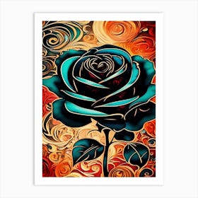 Blue Rose Art Print