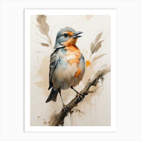 Bird On A Branch 2 Art Print