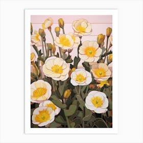 Portulaca 1 Flower Painting Art Print