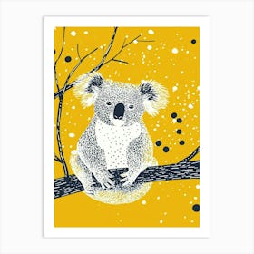 Yellow Koala 3 Art Print