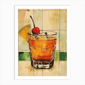 Mai Tai Watercolour Inspired Illustration Art Print