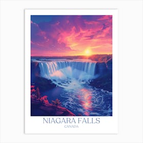 Niagara Falls Travel Poster  Art Print