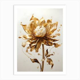 Golden Flower Art Print