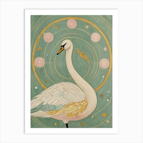 Pastel Swan's Grace Art Print