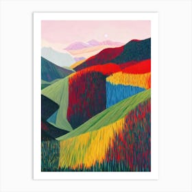Fiordland National Park New Zealand Abstract Colourful Art Print