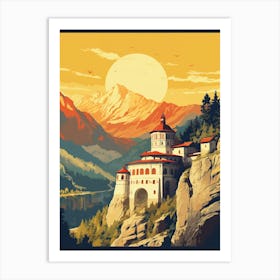 Sumela Monastery Art Deco 4 Art Print