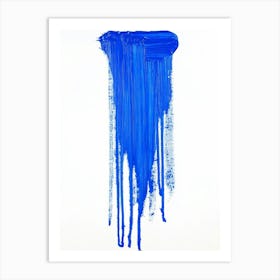 Blue Vertical Line Of Painting 1 Art Print