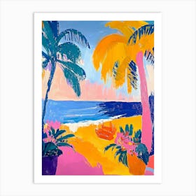 'Palm Trees On The Beach' Art Print