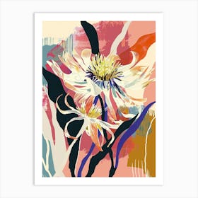 Colourful Flower Illustration Asters 7 Art Print