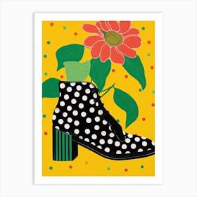 Petal Performance: Woman's Shoe Garden Art Print