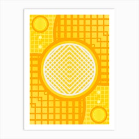 Geometric Abstract Glyph in Happy Yellow and Orange n.0034 Art Print