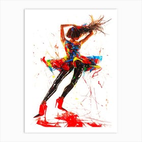 Fashion Model Design - Poser Model Paint Art Print