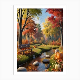 Autumn In The Park Art Print