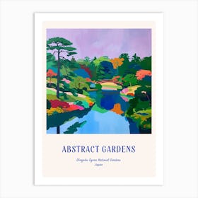 Colourful Gardens Shinjuku Gyoen National Gardens Japan 2 Blue Poster Art Print