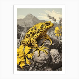 Golden Poison Frog Vintage Botanical 1 Art Print