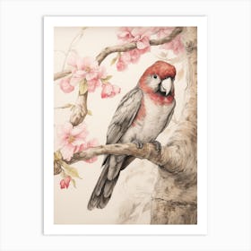 Storybook Animal Watercolour Parrot 3 Art Print