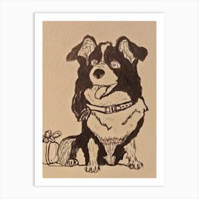 Boarder Collie Art Print