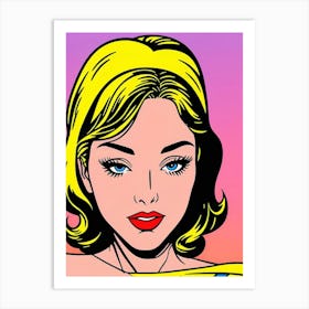 Girl In A Yellow Dress Pop Art Art Print